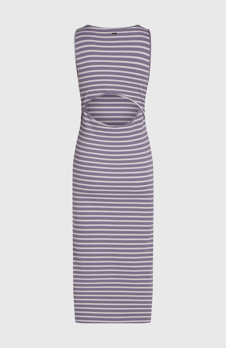 Jess Midi-Rippkleid | Purple Yarn Dye Stripe