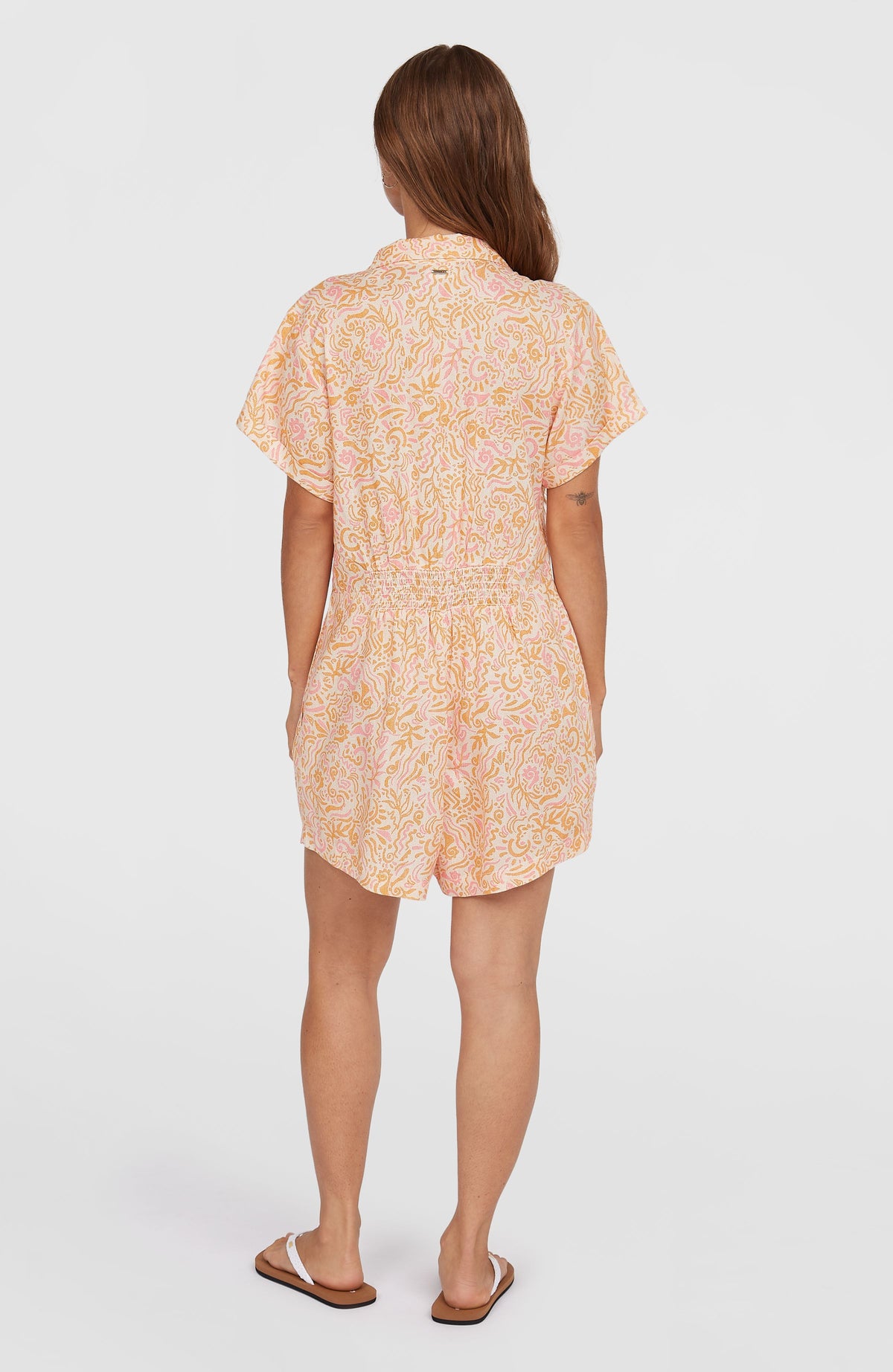 Women of the Wave Romper | White Abstract Wave