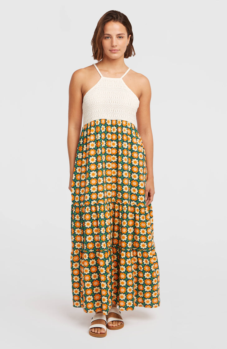 O'Riginals Maxikleid | Green Retro Flower