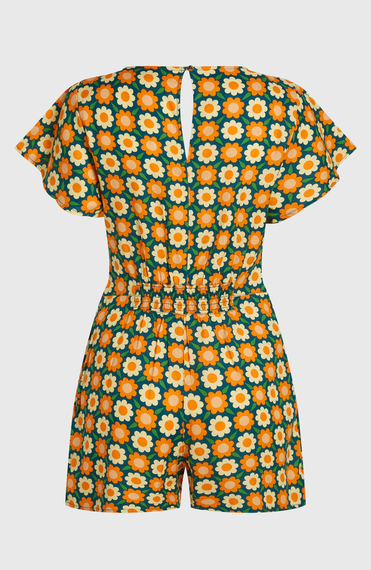 O'Riginals Playsuit | Green Retro Flower