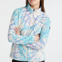 Clime Printed Fleecejacke | Pink Tie Dye