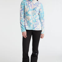 Clime Printed Fleecejacke | Pink Tie Dye