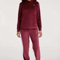 Velours Fleece-Hoodie | Windsor Wine