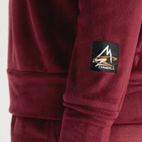 Velours Fleece-Hoodie | Windsor Wine