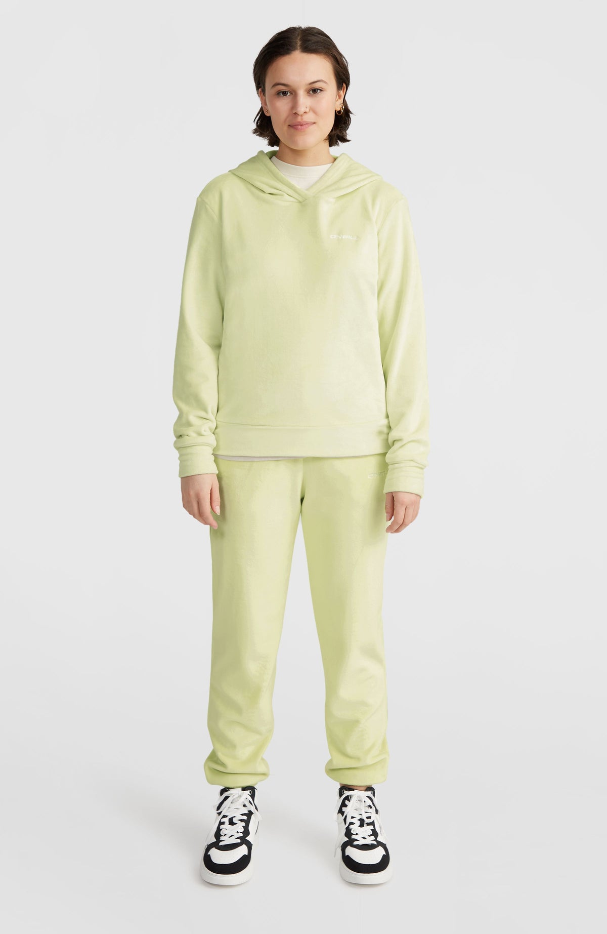 Velour Fleece-Hoodie | Lime Wash