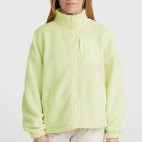 Flauschige Fleecejacke mit Reißverschluss | Lime Wash