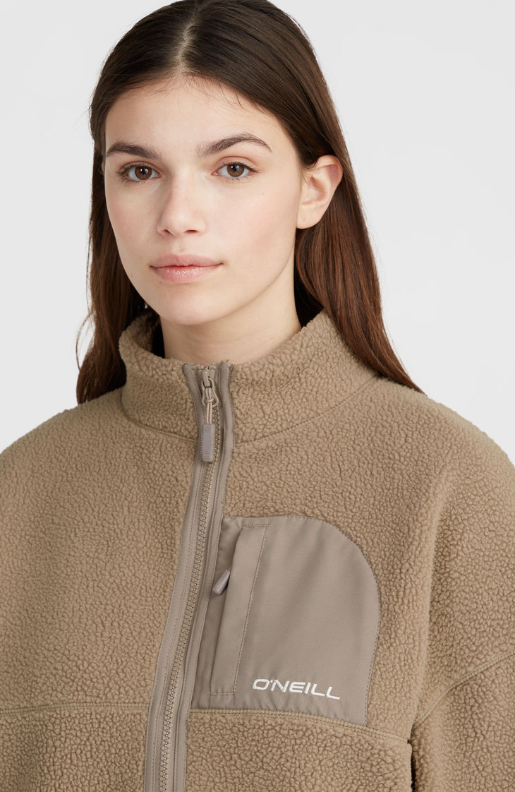 Flauschige Fleecejacke mit Reißverschluss | Concrete