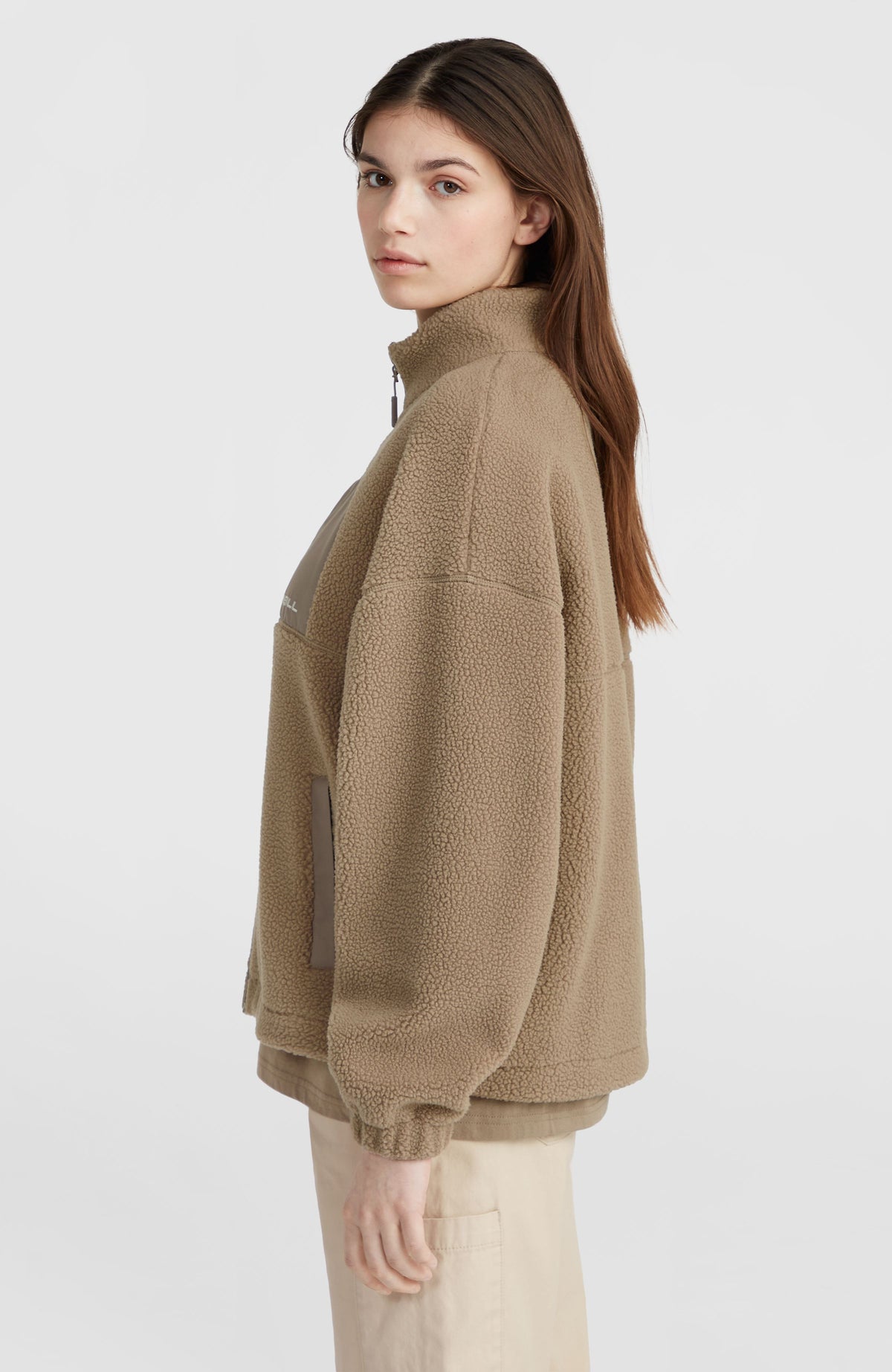 Flauschige Fleecejacke mit Reißverschluss | Concrete