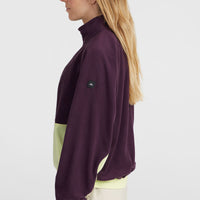 O'Riginals Polartec® 100 Fleecepullover mit Halbreißverschluss | Aubergine Colour Block