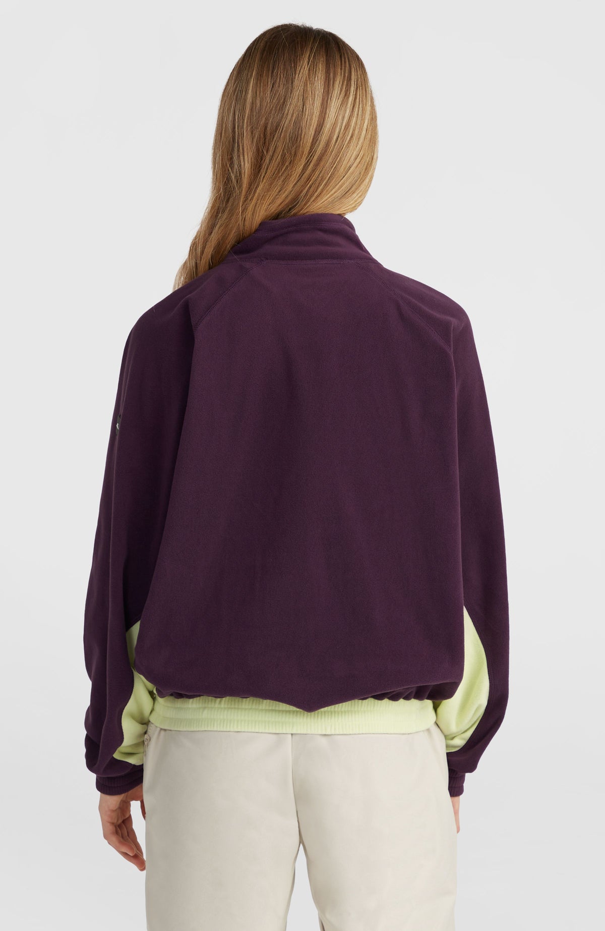 O'Riginals Polartec® 100 Fleecepullover mit Halbreißverschluss | Aubergine Colour Block
