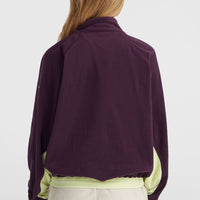 O'Riginals Polartec® 100 Fleecepullover mit Halbreißverschluss | Aubergine Colour Block