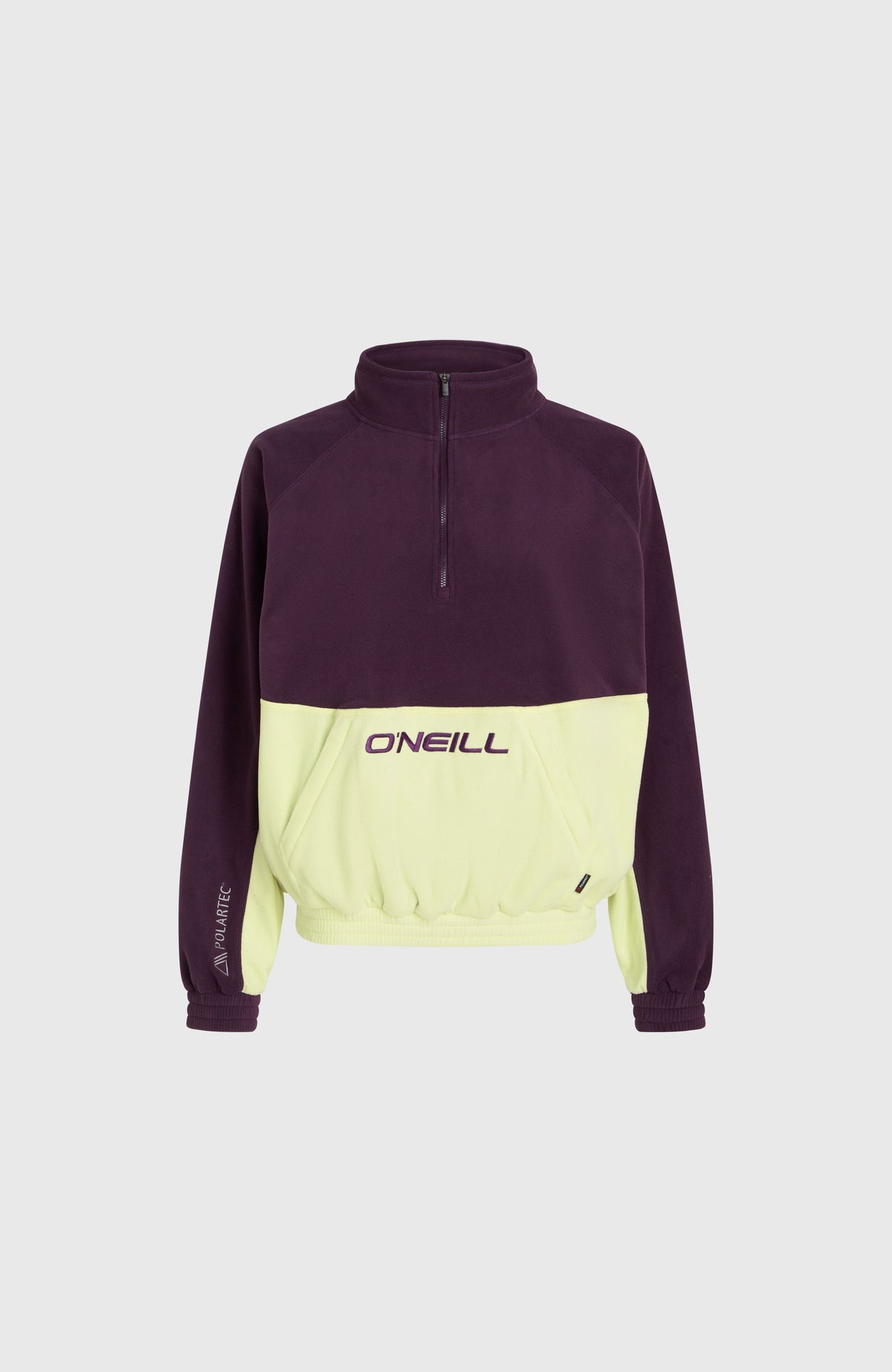 O'Riginals Polartec® 100 Fleecepullover mit Halbreißverschluss | Aubergine Colour Block