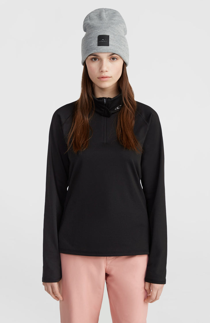 Hydrowick Fleecepullover mit Halbreißverschluss | Black Out