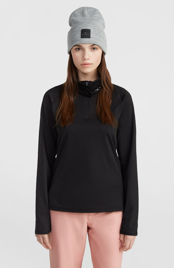 Hydrowick Fleecepullover mit Halbreißverschluss | Black Out