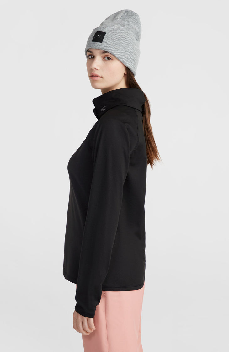 Hydrowick Fleecepullover mit Halbreißverschluss | Black Out