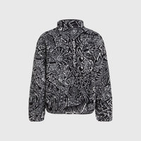 Flauschige Surf Heroes Fleecejacke | White/Black Sketcheritage