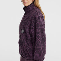 Flauschige Surf Heroes Fleecejacke | Black/Purple Sketcheritage