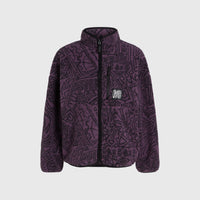 Flauschige Surf Heroes Fleecejacke | Black/Purple Sketcheritage