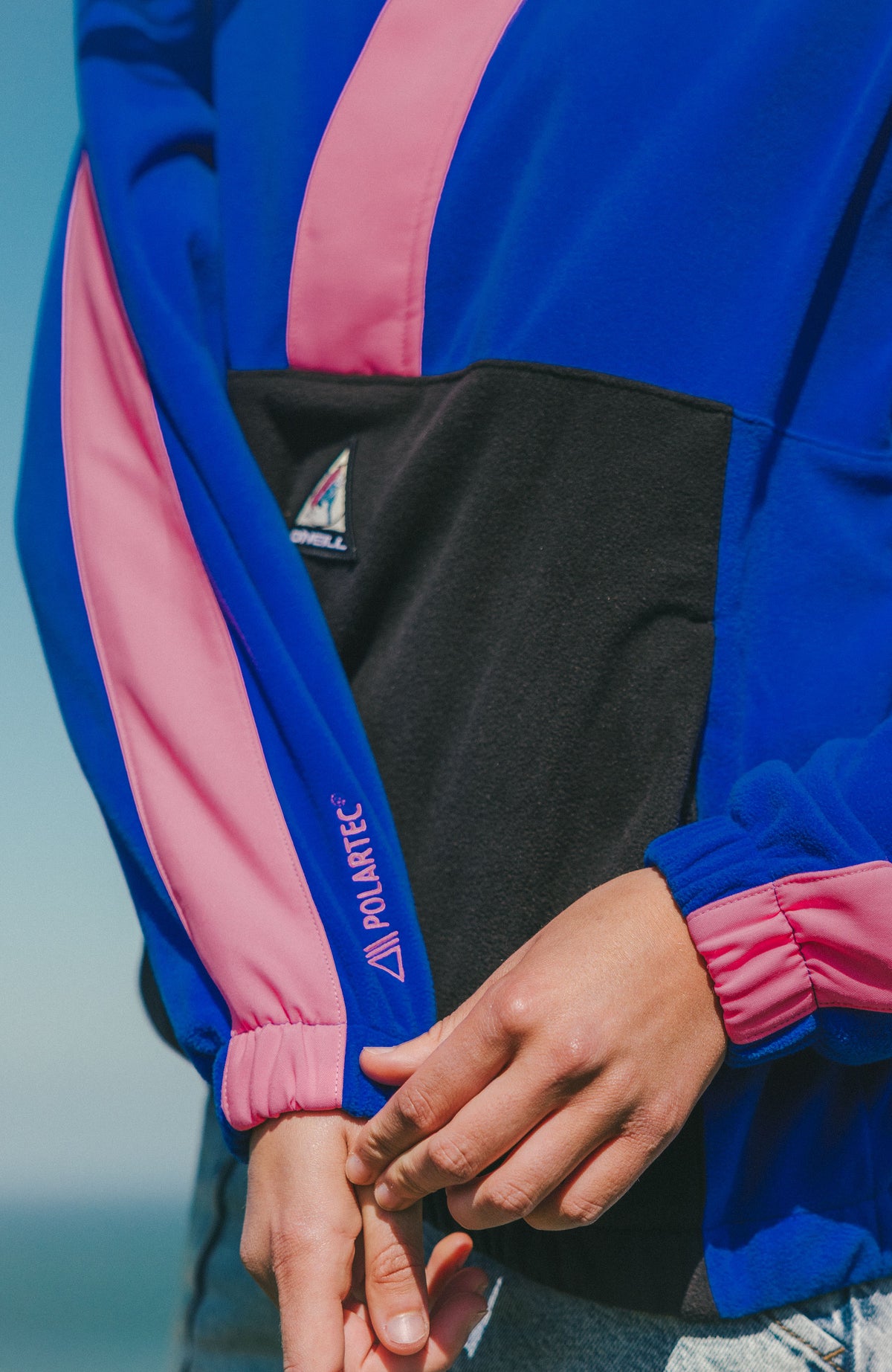 FWC'Play Polartec® Fleecepullover mit Halbreißverschluss | Active Blue Colour Block