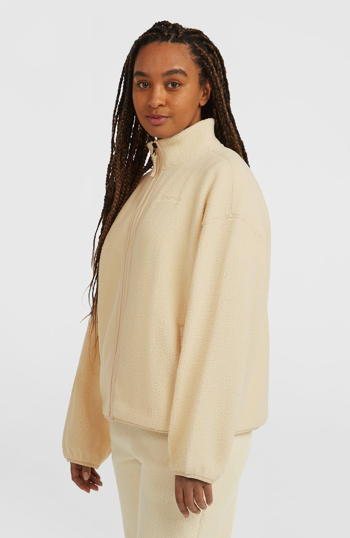 Flauschige Must-Have Fleecejacke mit Reißverschluss | Macaron