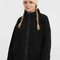 Flauschige Must-Have Fleecejacke mit Reißverschluss | Black Out
