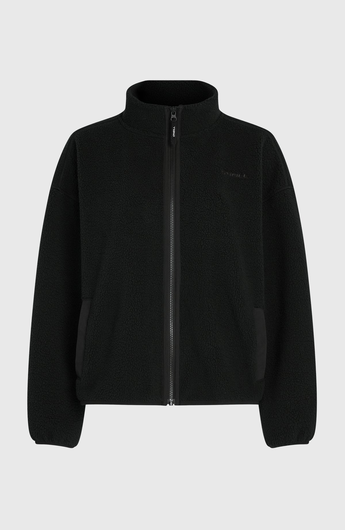 Flauschige Must-Have Fleecejacke mit Reißverschluss | Black Out