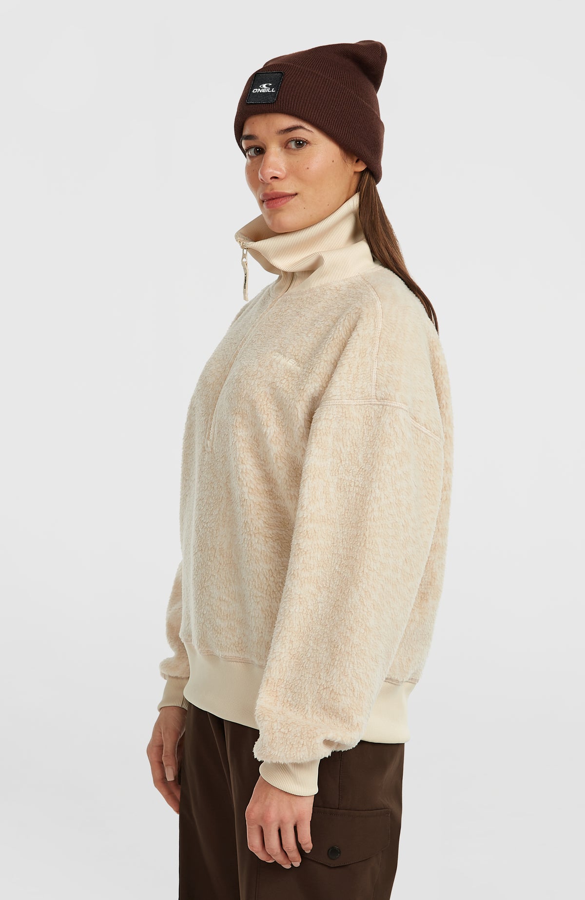 Must-Have Fleecepullover mit Halbreißverschluss | Macaron Animalica
