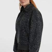 Must-Have Fleecepullover mit Halbreißverschluss | Black Animalica