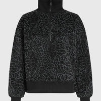 Must-Have Fleecepullover mit Halbreißverschluss | Black Animalica