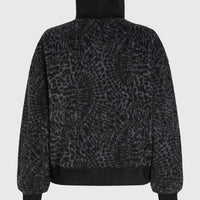 Must-Have Fleecepullover mit Halbreißverschluss | Black Animalica