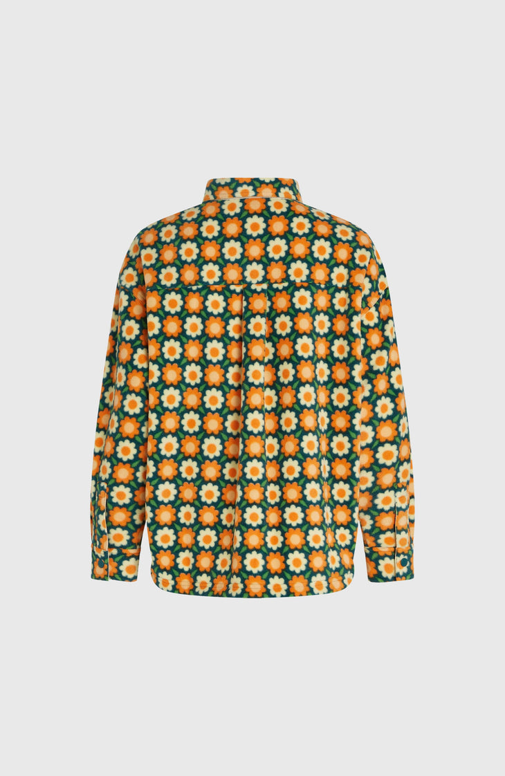 O'Riginals Superfleece Hemd | Green Retro Flower