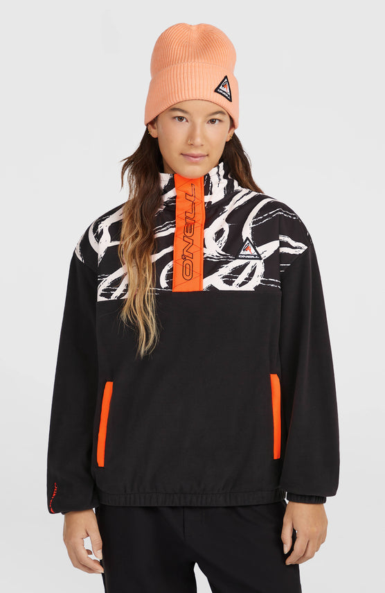 FWC'Play Polartec® Fleecepullover mit Halbreißverschluss | White Snowtracks