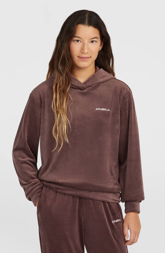 FWC'Cruz Velour Hoodie | Purple Gray