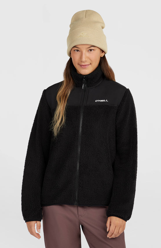 FWC'Cruz Fuzzy Fleecejacke mit Reißverschluss | Black Out