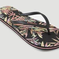 Profile Graphic Sandalen | Black Tropical Flower