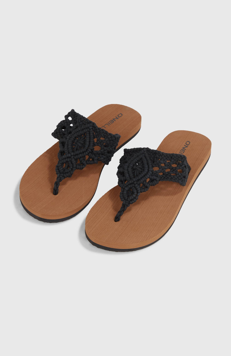 Ditsy Crochet Sandalen | Black Out
