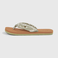 Ditsy Sun Sandalen | Green Textured Jungle