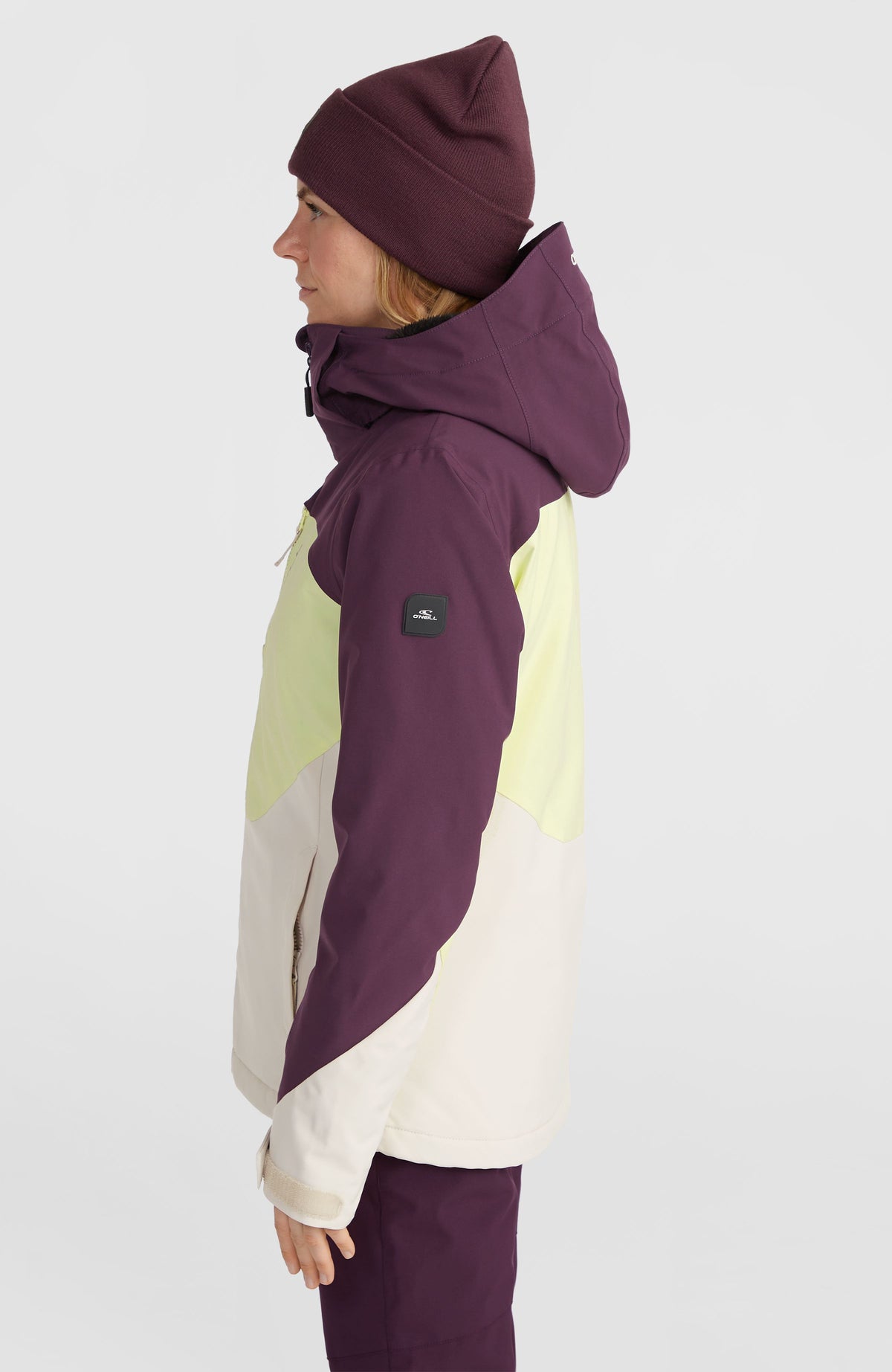 Carbonite Skijacke | Aubergine Colour Block