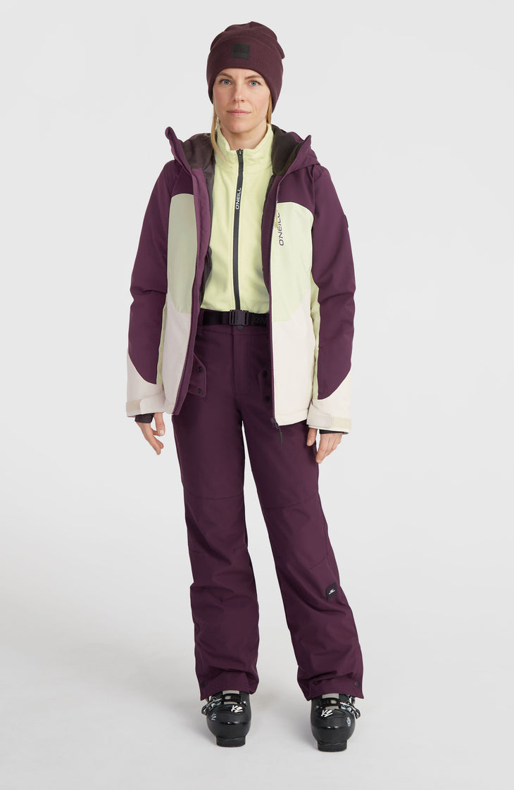 Carbonite Skijacke | Aubergine Colour Block