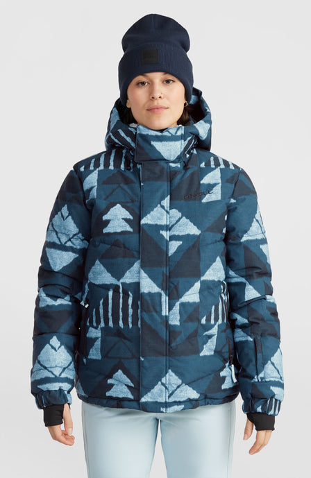 Z.E.N. Puffer Hybrid-Skijacke | Blue Triangle Ikat