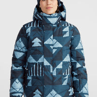 Z.E.N. Puffer Hybrid-Skijacke | Blue Triangle Ikat