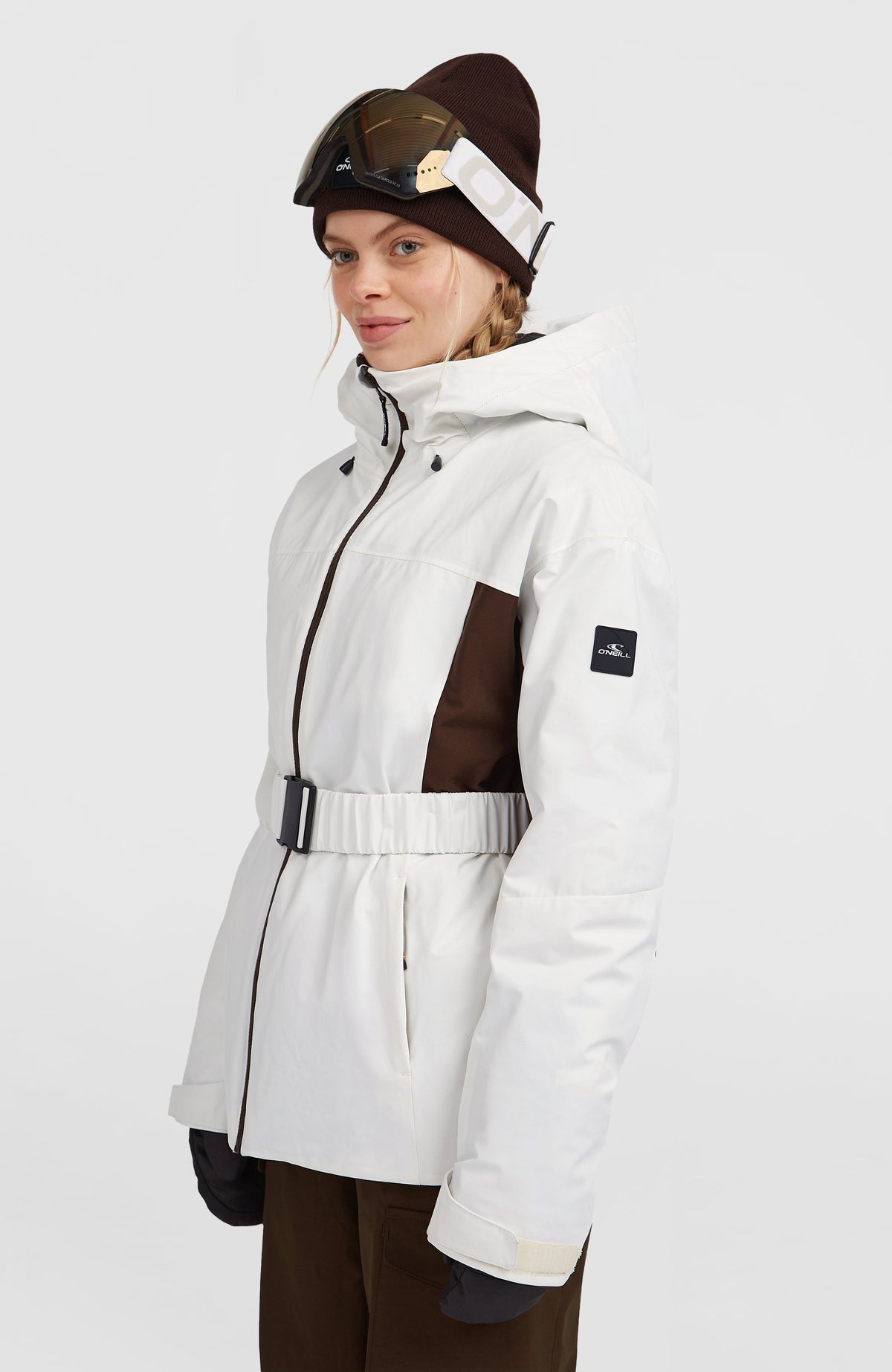 FWC'Cruz Hybrid-Skijacke mit Gürtel | Snow White Colour Block