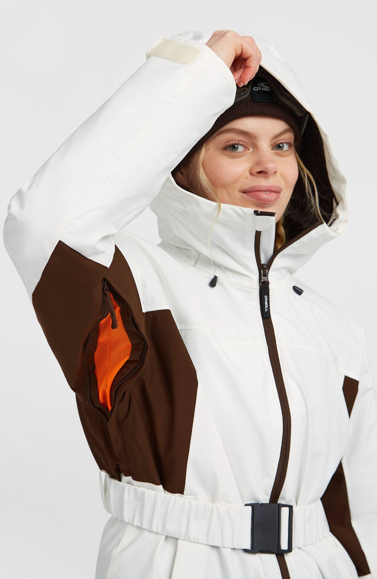 FWC'Cruz Hybrid-Skijacke mit Gürtel | Snow White Colour Block