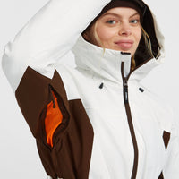 FWC'Cruz Hybrid-Skijacke mit Gürtel | Snow White Colour Block