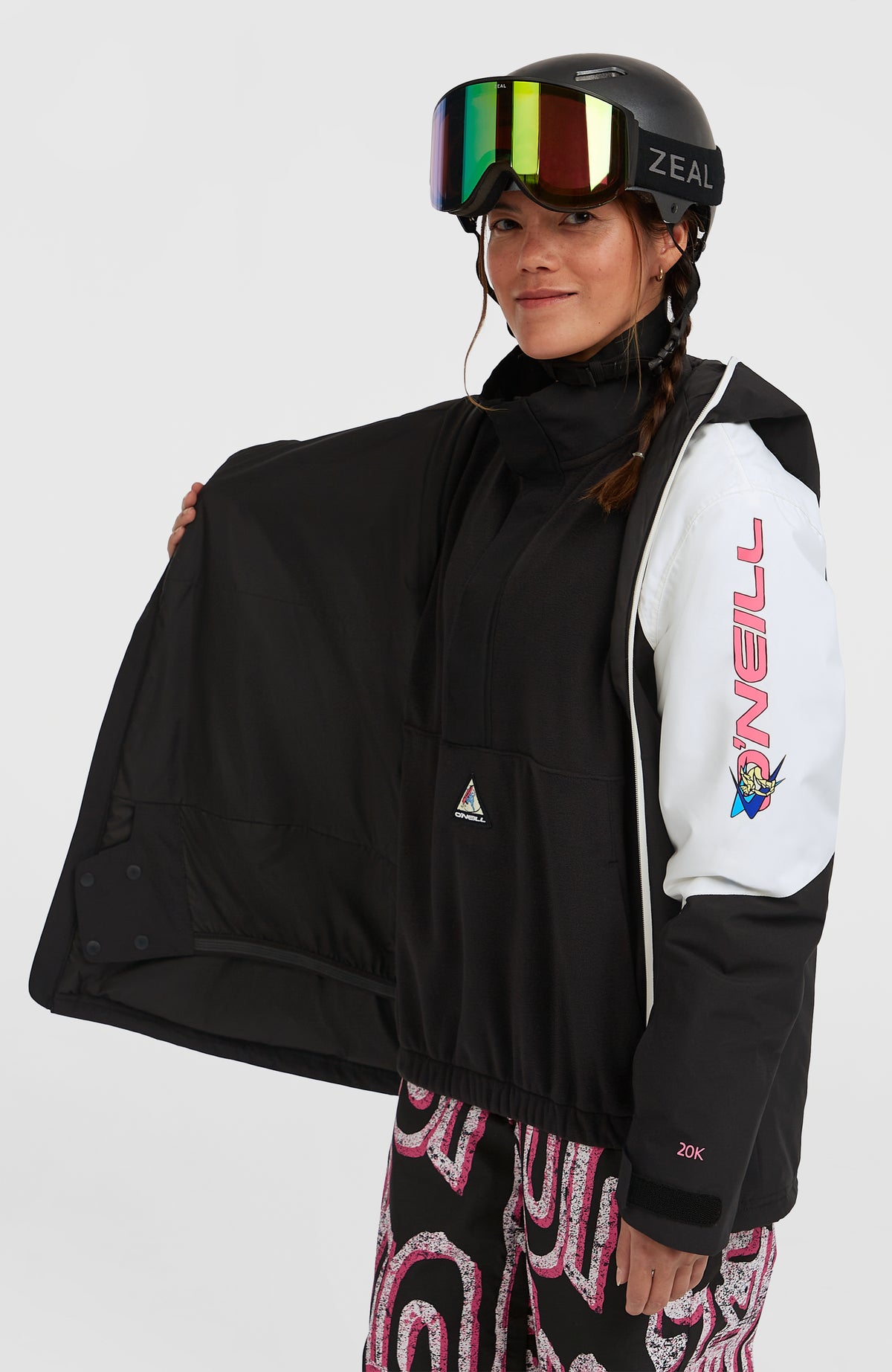 FWC'Play Asymmetric Ski- und Snowboardjacke | Black Out Colour Block