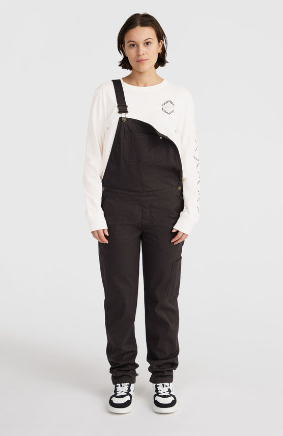 Twill-Latzhose | Black Out