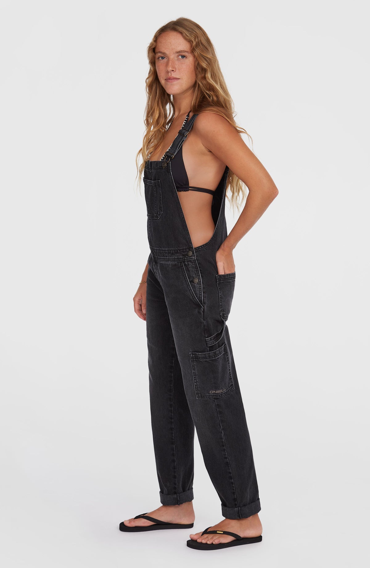 Essentials Twill-Latzhose | Black Out