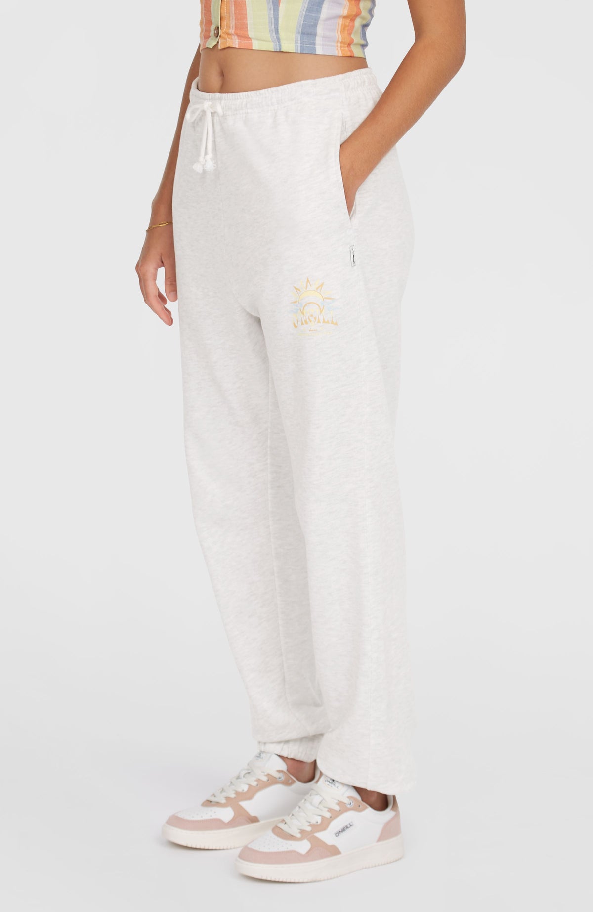 Beach Vintage Jogginghose | White Melange