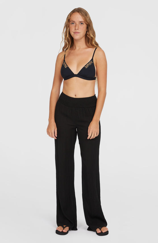 Johnny Smocked Waist Hose | Black Out