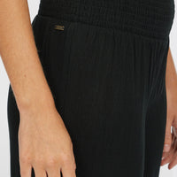 Johnny Smocked Waist Hose | Black Out